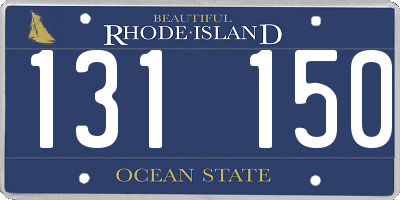 RI license plate 131150