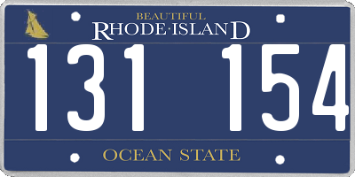 RI license plate 131154
