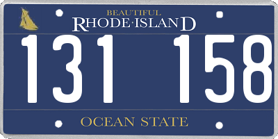 RI license plate 131158