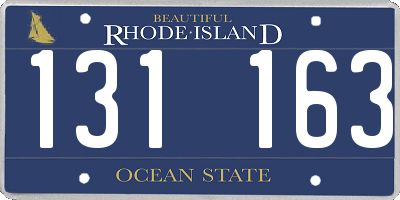 RI license plate 131163
