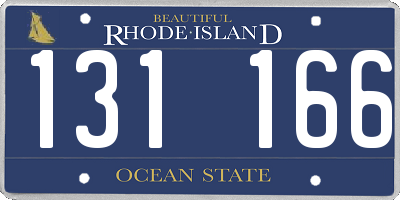 RI license plate 131166