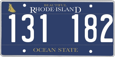 RI license plate 131182