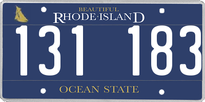 RI license plate 131183