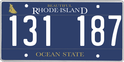 RI license plate 131187