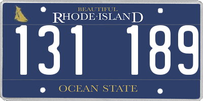 RI license plate 131189