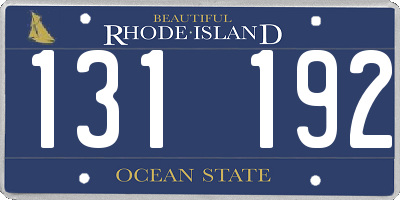 RI license plate 131192