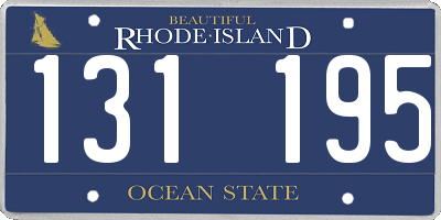 RI license plate 131195