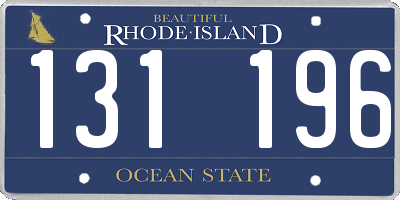 RI license plate 131196