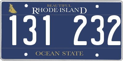 RI license plate 131232