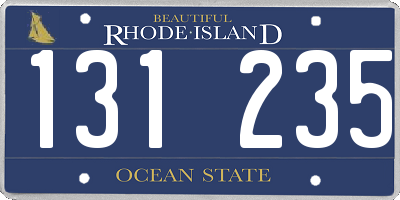 RI license plate 131235