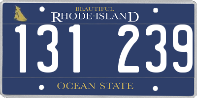 RI license plate 131239