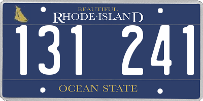 RI license plate 131241
