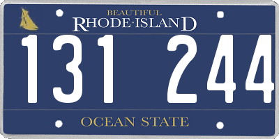 RI license plate 131244