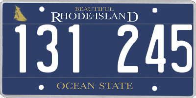 RI license plate 131245