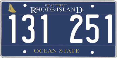 RI license plate 131251