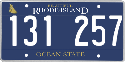 RI license plate 131257