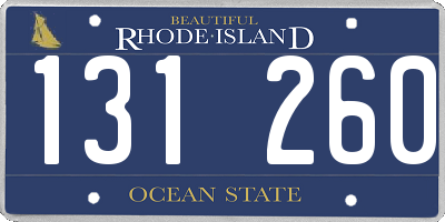 RI license plate 131260