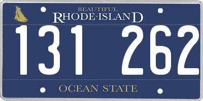 RI license plate 131262