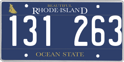 RI license plate 131263