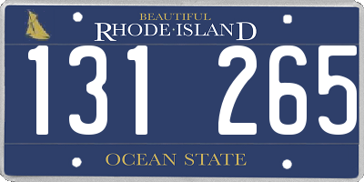 RI license plate 131265