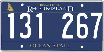 RI license plate 131267