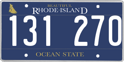RI license plate 131270