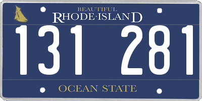 RI license plate 131281
