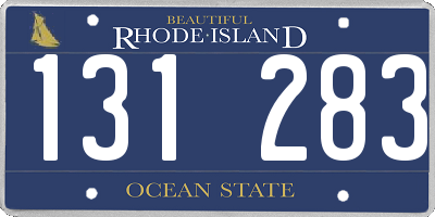 RI license plate 131283