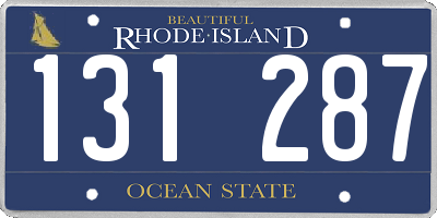 RI license plate 131287