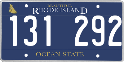 RI license plate 131292