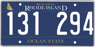 RI license plate 131294