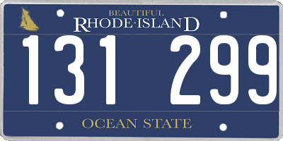 RI license plate 131299