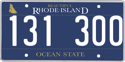 RI license plate 131300