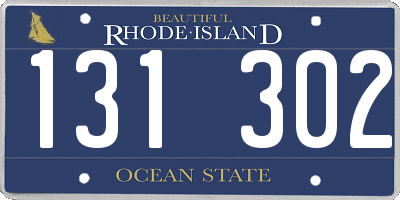 RI license plate 131302