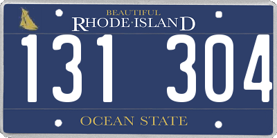 RI license plate 131304
