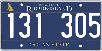RI license plate 131305