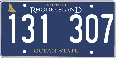 RI license plate 131307