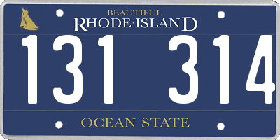 RI license plate 131314