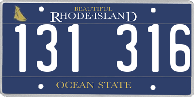 RI license plate 131316