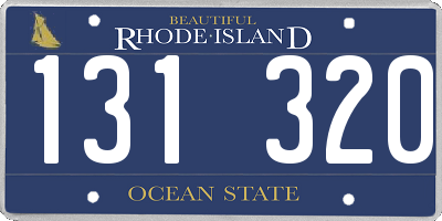 RI license plate 131320