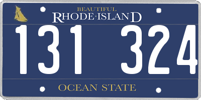 RI license plate 131324