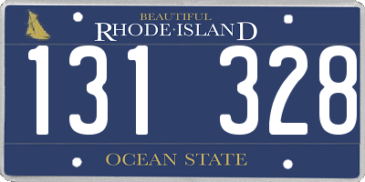 RI license plate 131328