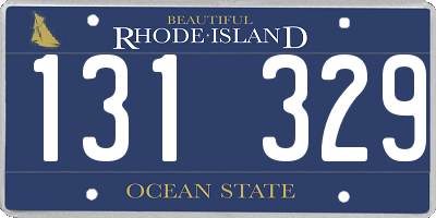 RI license plate 131329