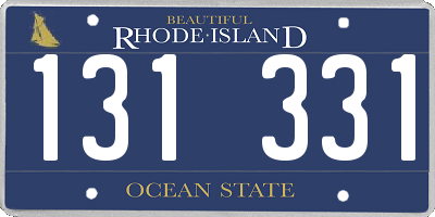 RI license plate 131331