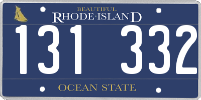 RI license plate 131332