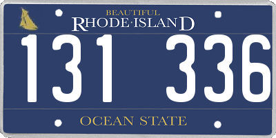 RI license plate 131336