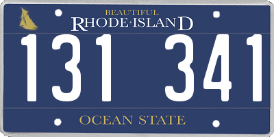 RI license plate 131341