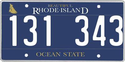 RI license plate 131343