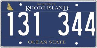 RI license plate 131344