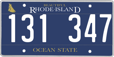 RI license plate 131347